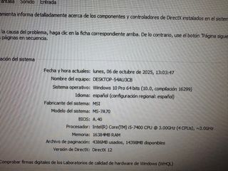 PC i5 7400 GTX 1060 6GB