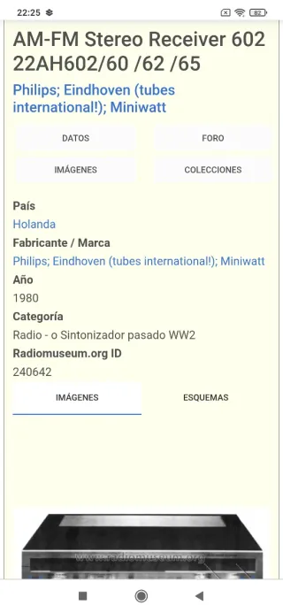 Amplificafor Receiver Vintage PHILIPS 602