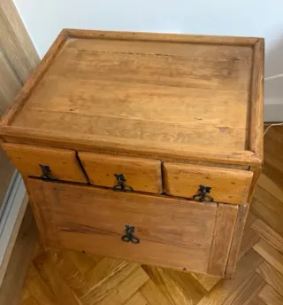 Dos Mesillas Coloniales Mexicanas Madera