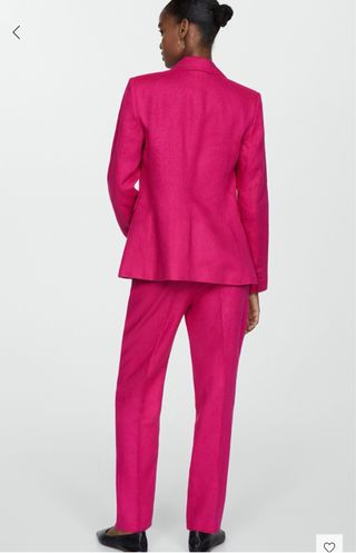 Americana 100 % Lino Fucsia Mango Talla 42