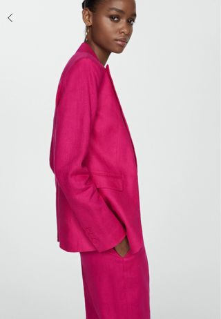 Americana 100 % Lino Fucsia Mango Talla 42