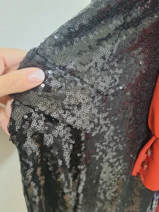 Mono Mango lentejuelas negro mujer