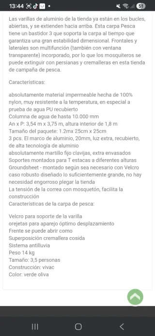 Biwy Dome Pro 3-3.5 personas