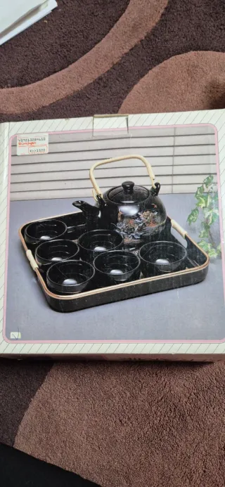 Juego de té chino con pavos reales. Cortés Inglés