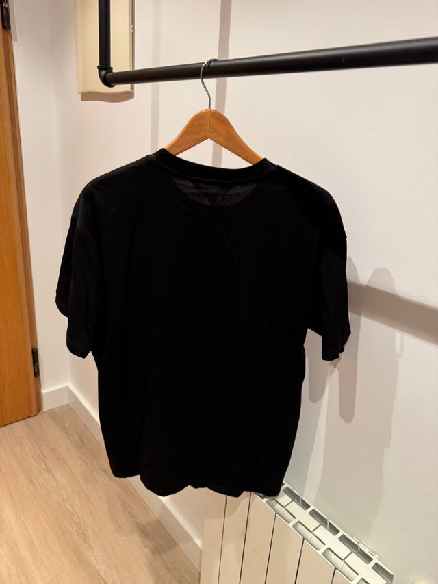 Camiseta Palm Angels Corazón Rosa Negra