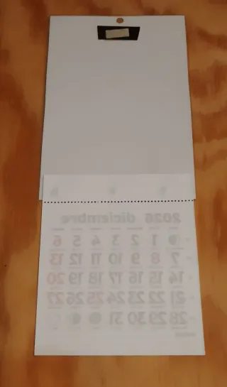 20 X 15€ Faldillas Calendario 2026 NEVERA