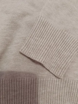 Jersey punto cuello alto DBT beige S