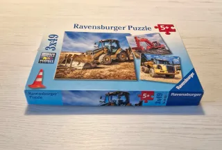 Puzzle Vehículos Construcción 3x49 Piezas