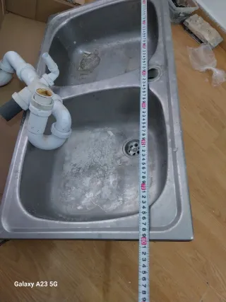 Fregadero doble acero inoxidable