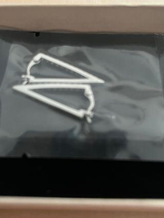 Pendientes aro plata y circonita