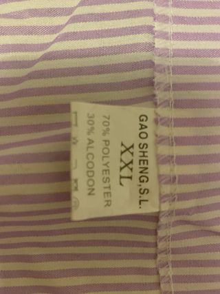 Babero maestra, cocinera... rayas lila y cuadros