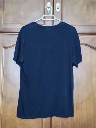 Camiseta Negra Estampada Talla M