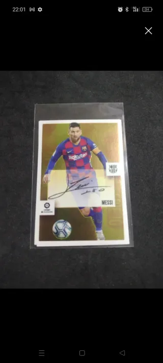 Cromo Leo Messi Firma Impresa