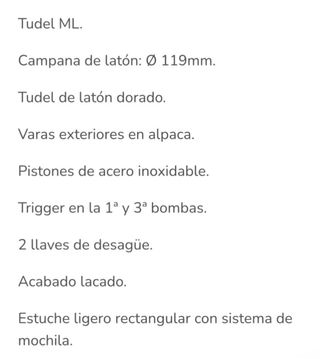 Corneta de pistones dorada