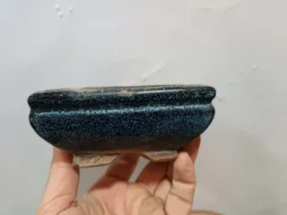 Maceta bonsai cerámica azul/negra