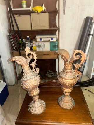 2 Ánforas Antiguas Metal/Bronce