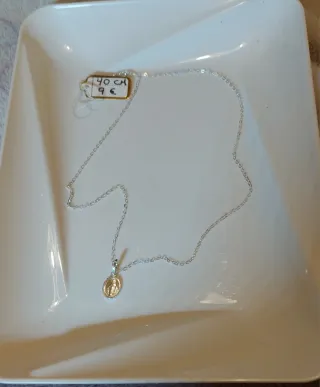 Cadena y Medalla de Plata de Ley