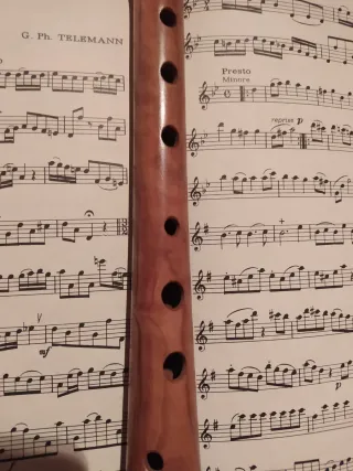 Gralla seca dulzaina en LA. Madera de olivo