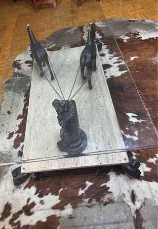 Mesa mármol doble cristal 30 años