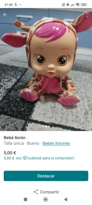Bebé Llorón disfraz jirafa