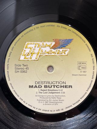 Vinilo EP Destruction “Mad Butcher”