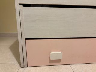 Cama nido con 2 cajones y estantería