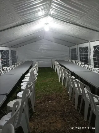 Carpa para eventos se ha montado una vez