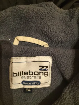 Abrigo vintage Billabong beige y gris