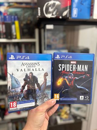 PS4 Assassin's Creed Valhalla e Spider-Man Miles M