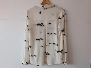 Blusa Zara Estampada Elefantes