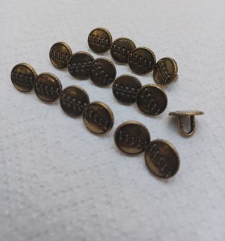 Bottoni vintage metallo effetto cucito