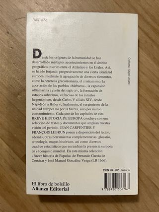 Breve Historia De Europa. Carpentier. Lebrun.