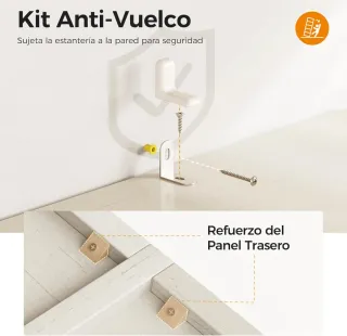 Estantería librería blanca 164 cm