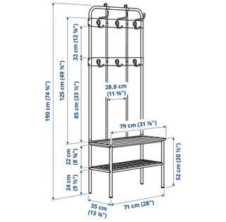 Perchero y banco IKEA NIPÅSEN negro