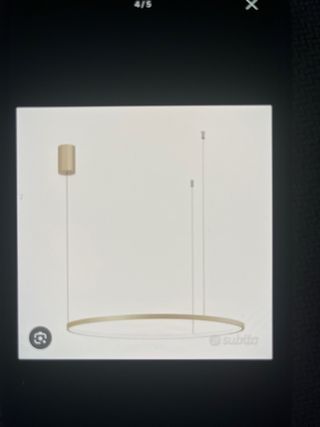 Lampadario Soel Ondaluce Oro Metallo