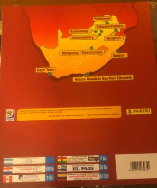 Caja 100 sobres Panini + Albúm Mundial 2010