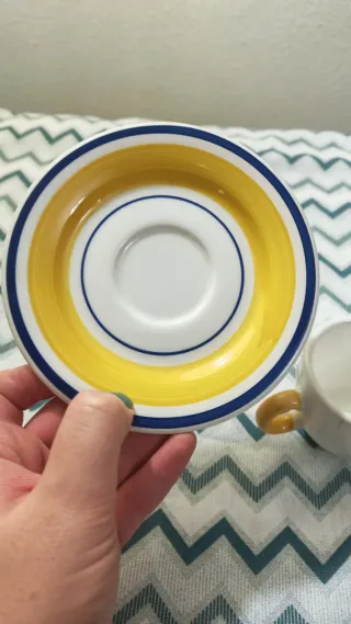 Juego 6 Tazas Café con Platos