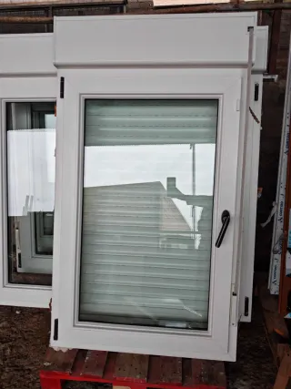 Lote ventanas PVC efecto madera blanca