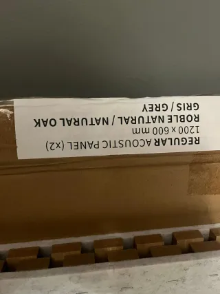 Set 2 Paneles Acústicos Madera MDF 120x60