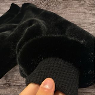 Chaqueta pelo negra mujer