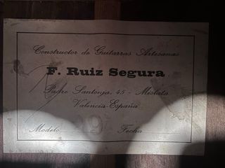 Guitarra F. Ruiz Segura Palo Santo Modelo 29