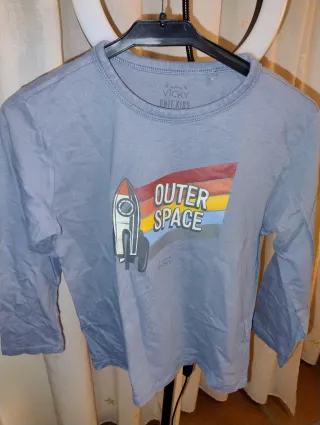 7 Camisetas manga larga niño (Tallas 8, 9, 10)