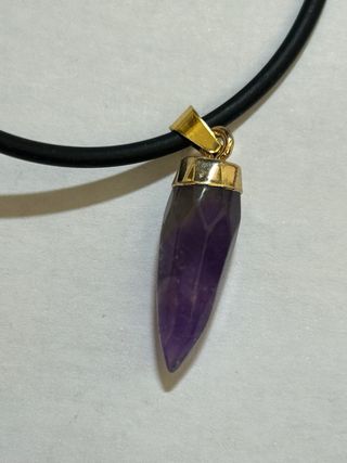 Colgante Amatista con Cordón Negro