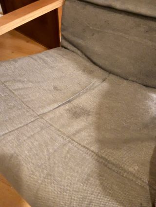 Mecedora de madera y tela