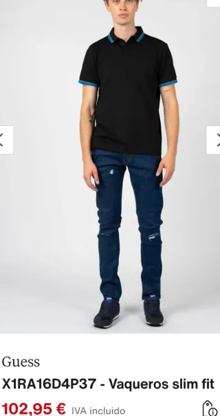 Pantalón Vaquero Guess Jeans Slim Tapered.