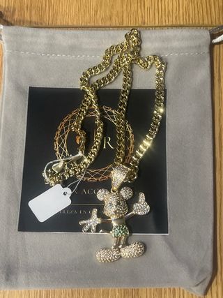 Collar 14k Laminado con Colgante Mickey