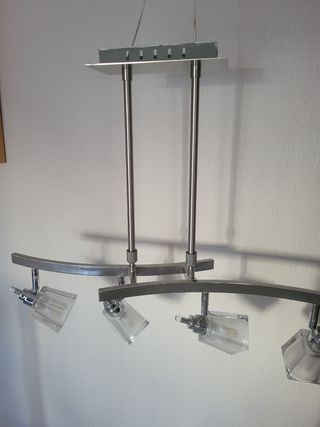 Lampara de acero con bombillas led