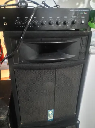 Equipo de sonido: Amplificador y altavoces