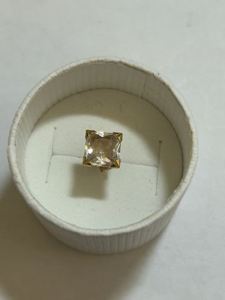 Pendiente Oro 18K Circonita Cuadrada