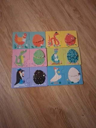Puzzles Duos Animales y Huevos